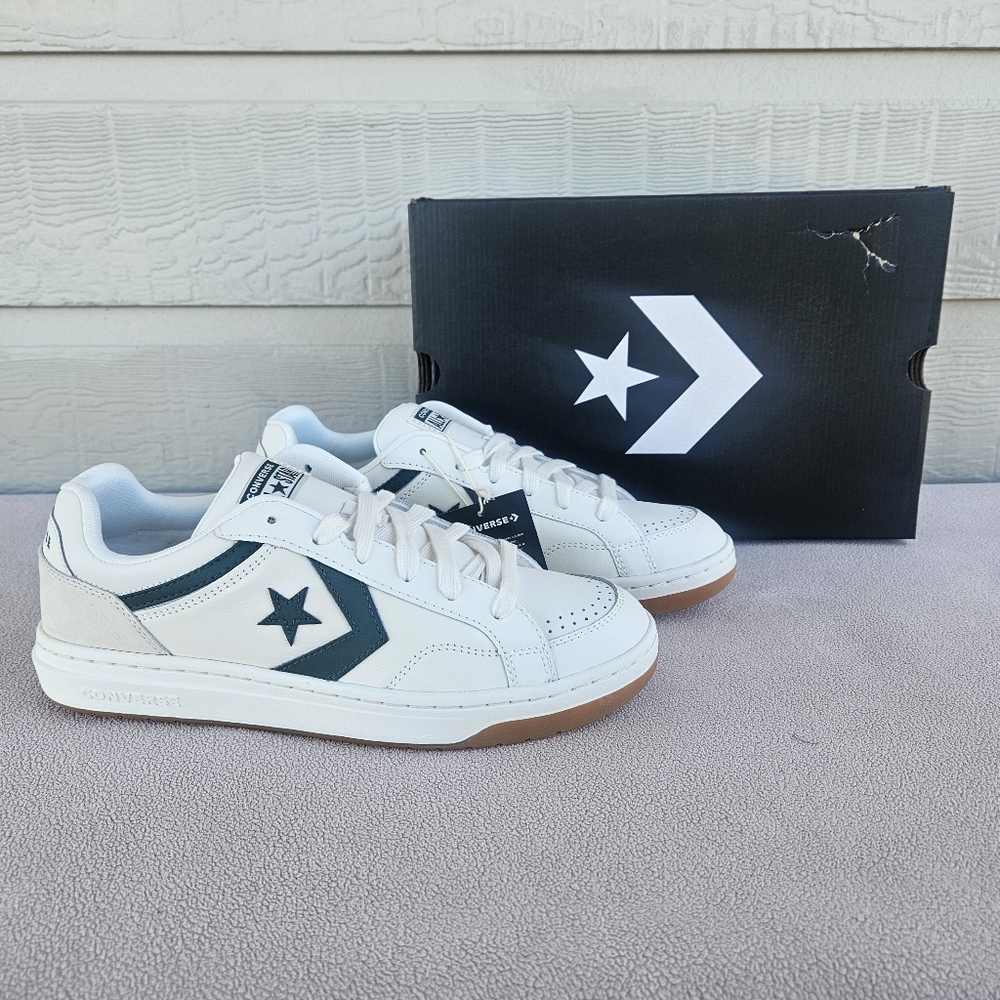 Converse Pro Blaze Classic Ox White Green Low Top Leather Men SZ 10 A12404C